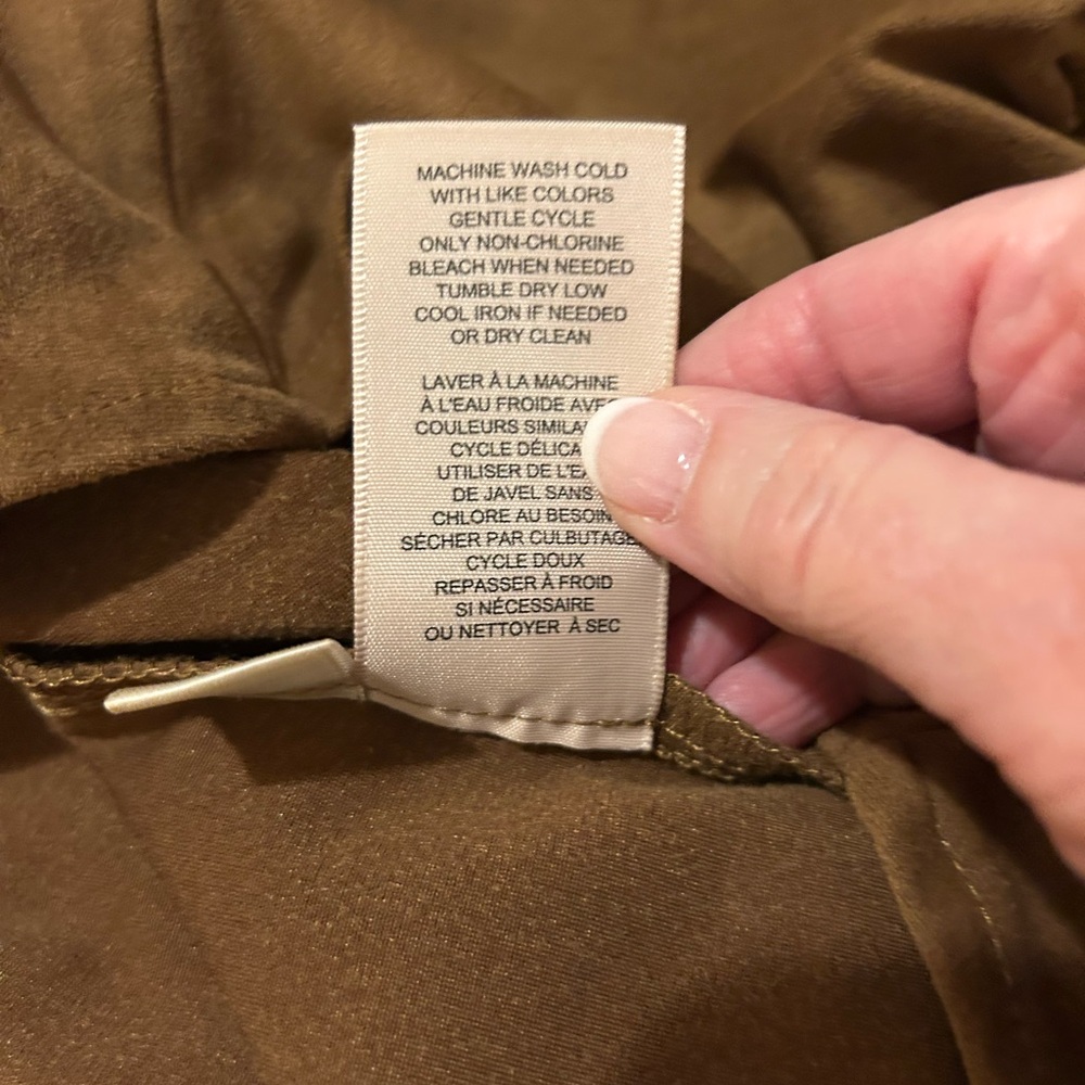 Philosophy Brown Long Sleeve Blouse with Puff Sleeves - Picture 6 of 6